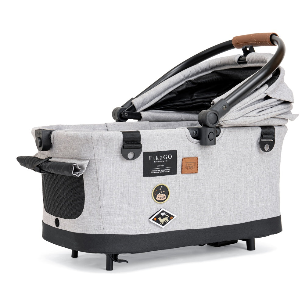 Flytta Plus - Detachable Pet Stroller (tot 20kg) - Grey Huskey