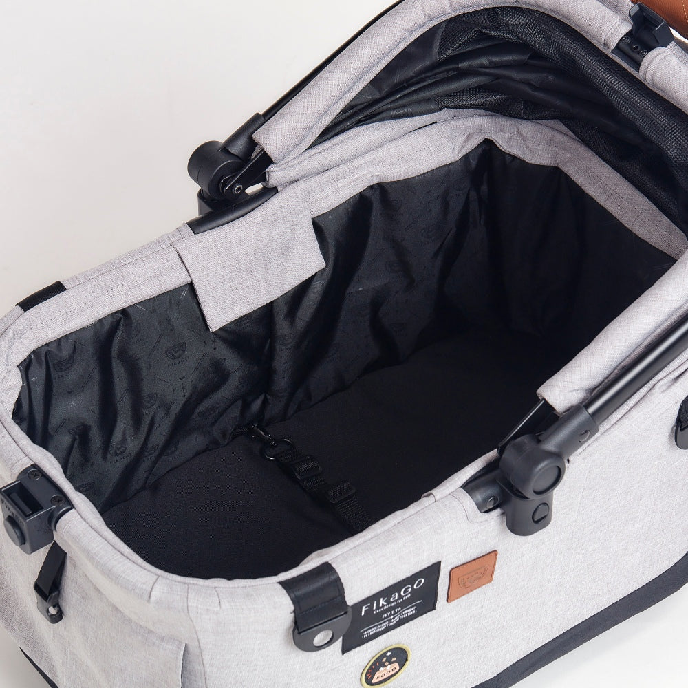 Flytta Plus - Detachable Pet Stroller (tot 20kg) - Grey Huskey