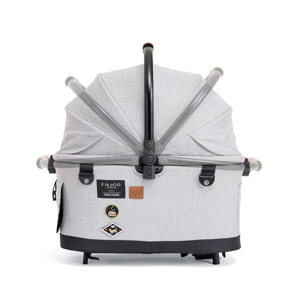 Flytta Plus - Detachable Pet Stroller (tot 20kg) - Grey Huskey