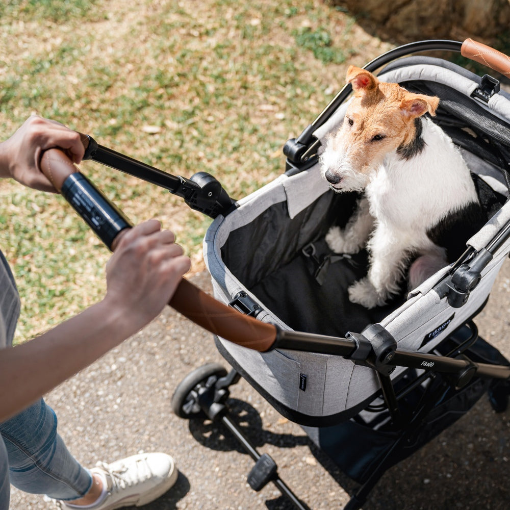 Flytta Plus - Detachable Pet Stroller (tot 20kg) - Grey Huskey