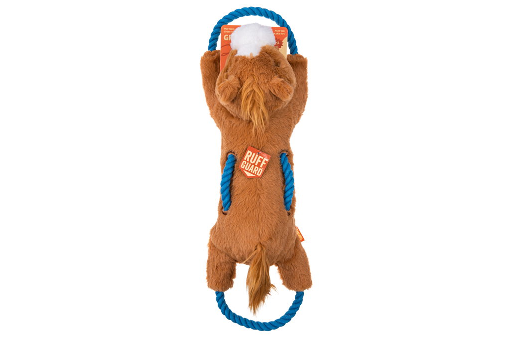 Growl Haystackerz Hayride het Paard jouet en peluche avec corde pour chien