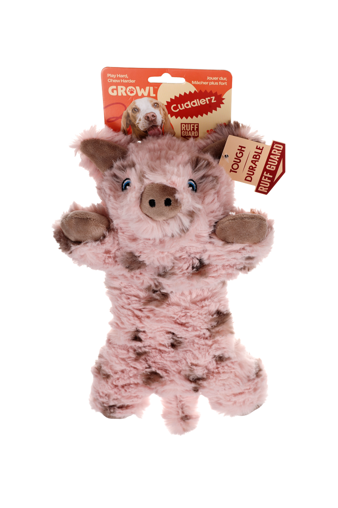 Growl Cuddlerz Snorters het Varken pluche hondenspeelgoed met 5 piepers