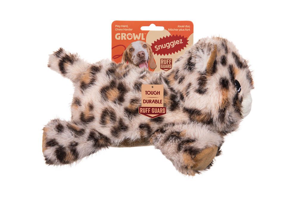 Growl Snugglez Larry het Luipaard jouet en peluche pour chien