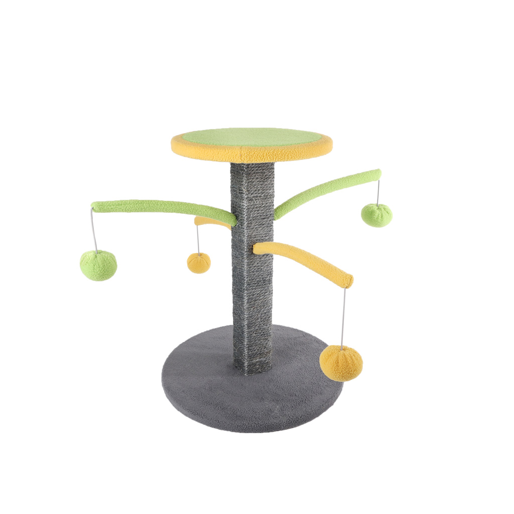 Minus One Cat Furniture krabpaal met speelballetjes