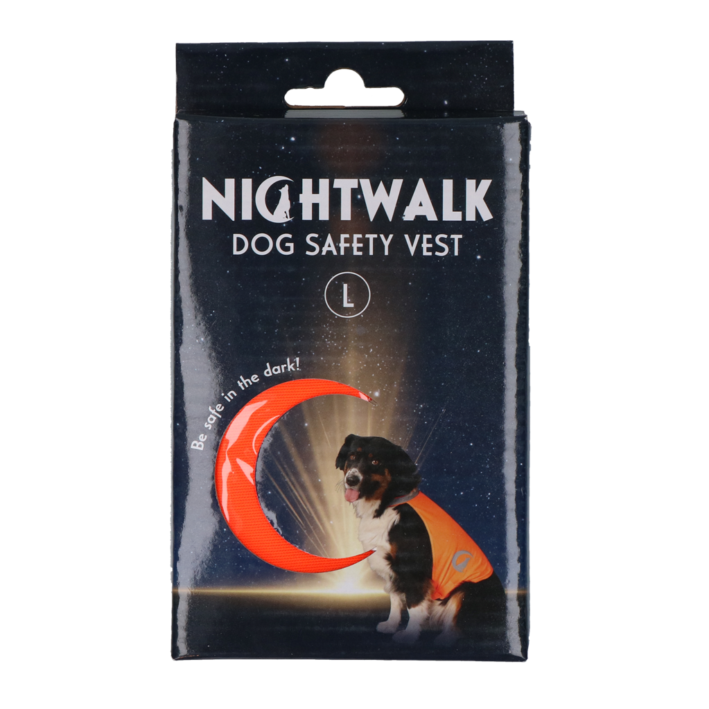 Nightwalk Safety Vest veiligheidshesje hond Oranje L