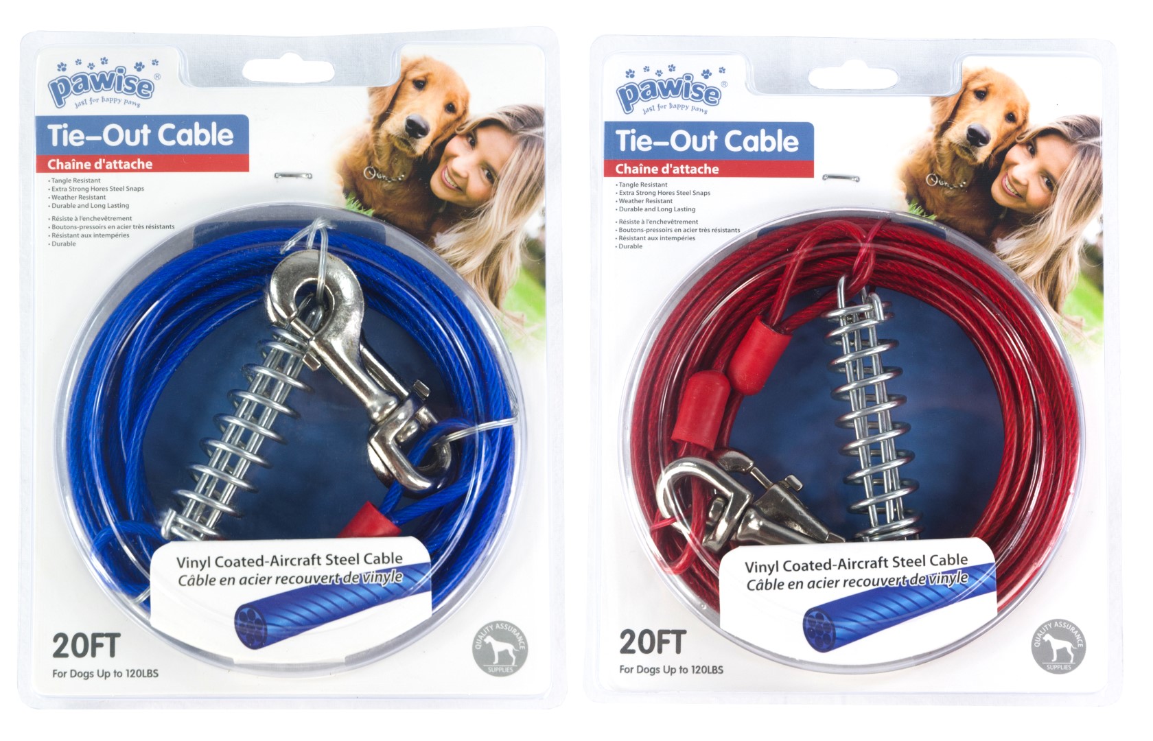 Pawise Tie Out Heavy Duty aanleglijn voor honden 7 m