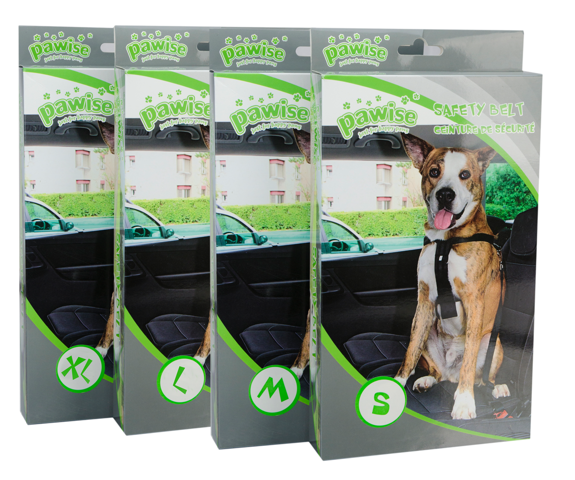 Pawise Veiligheidsgordel met tuig voor honden S