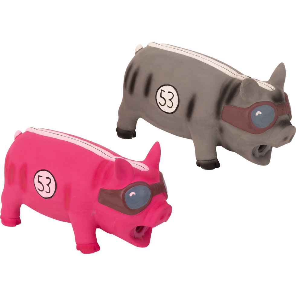 Pawise Latex hondenspeelgoed Pig Boss 20 x 10 cm