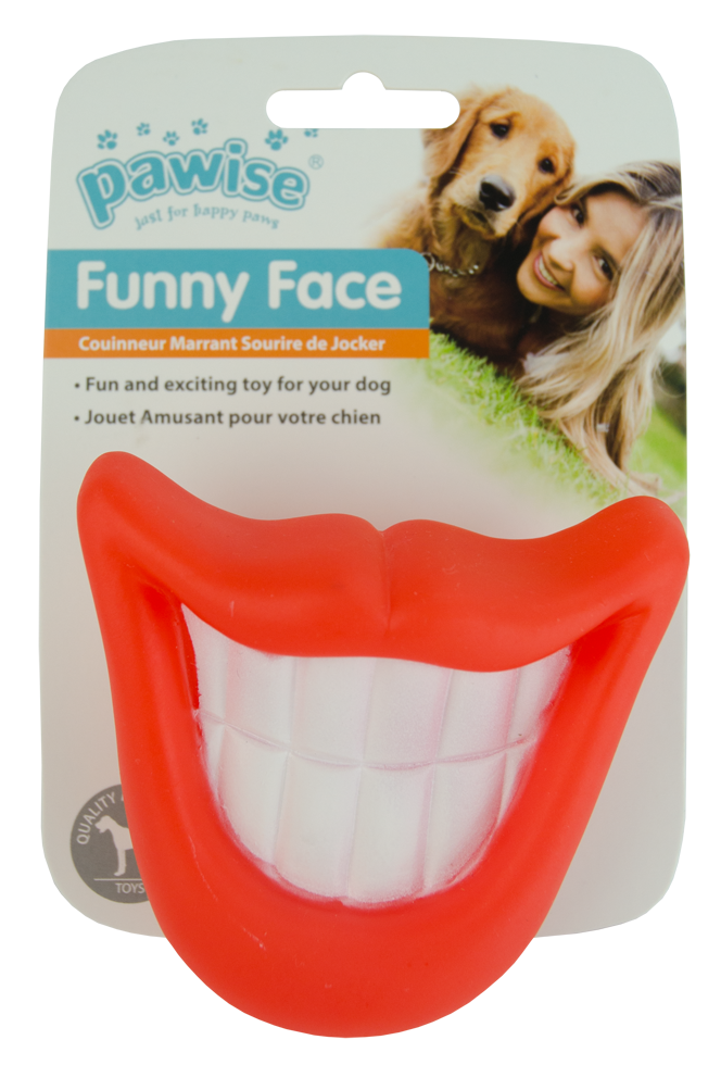 Pawise Funny Face Big Tooth hondenspeelgoed