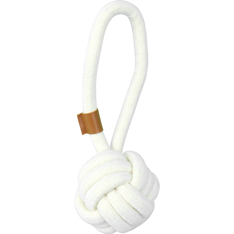 Pawise Premium Cotton Toy Ball with Handle jouet à mâcher en coton