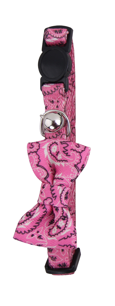 Pawise Cat Collar With Bowknot kattenhalsband met strikje roze