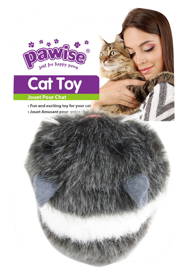Pawise Vibrating Mouse vibrierende Plüschmaus für Katzen