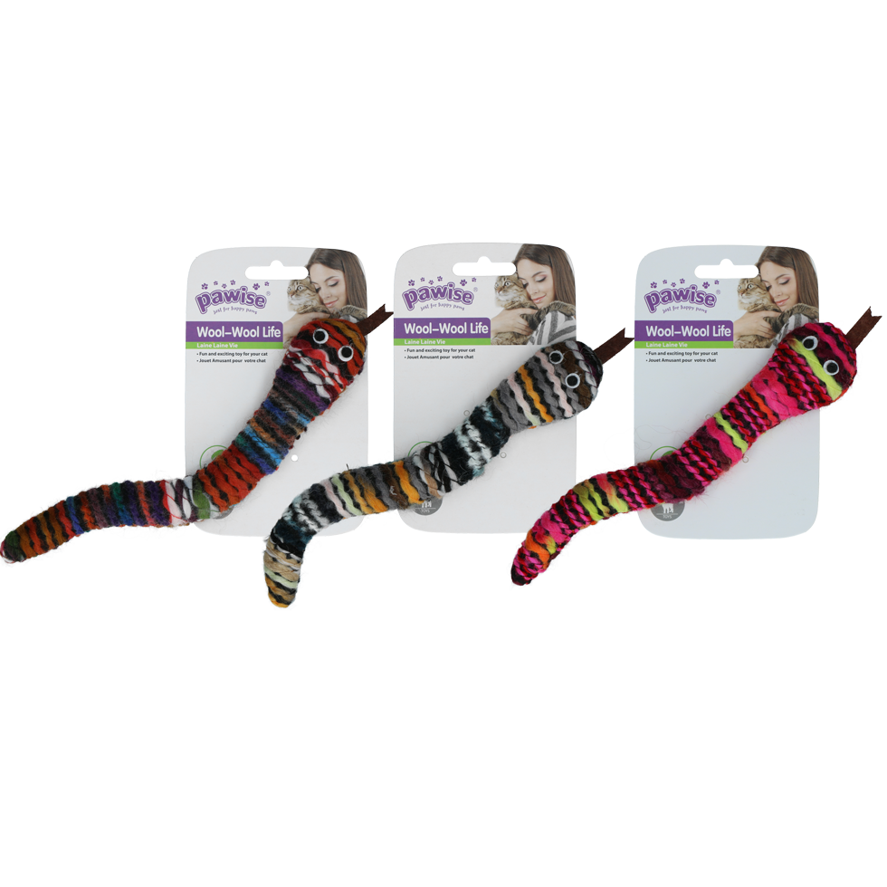 Pawise Wool-Wool Life Serpent jouet pour chat à l'herbe à chat