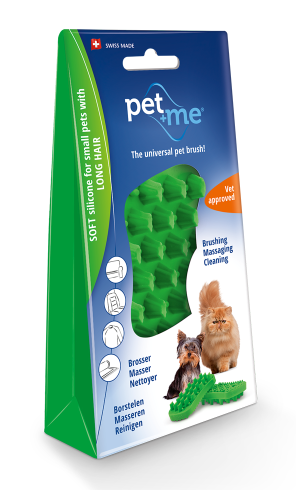 Pet+Me 4-in-1 kattenborstel siliconen Lang haar Groen