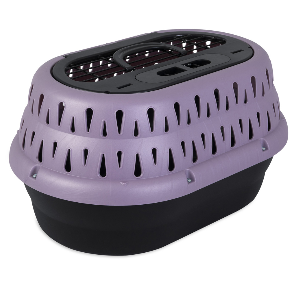 Petmate Top Load Cat Kennel Katzentransportbox Lila