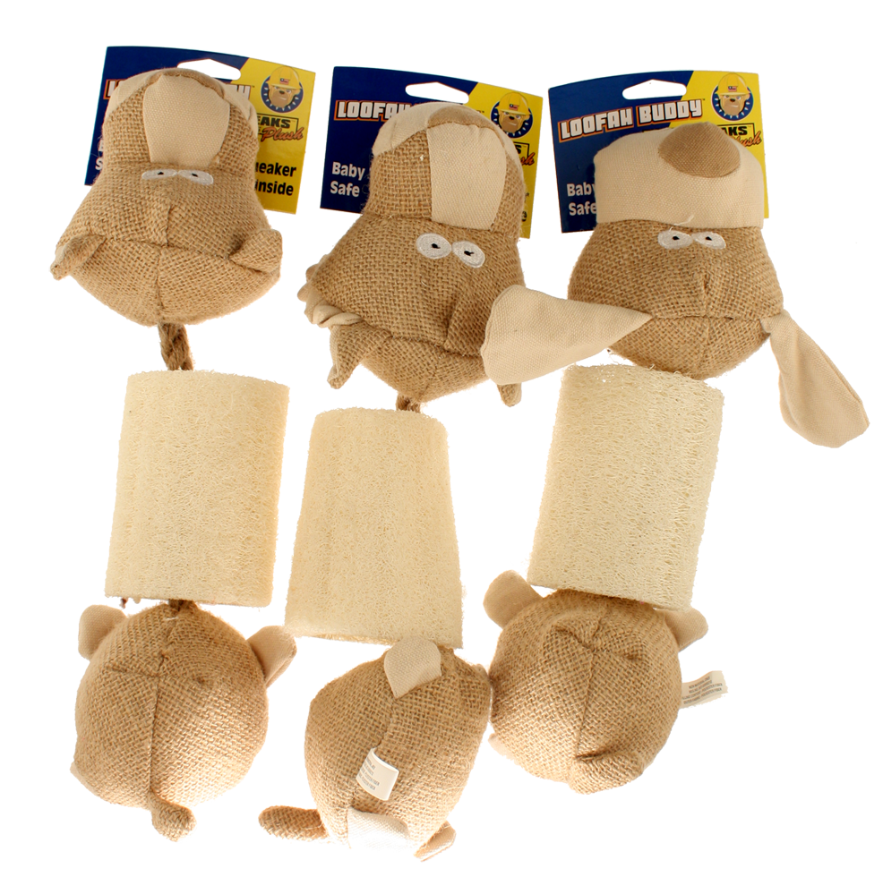 Petsport Loofah Buddy hondenspeelgoed met pieper Assorti