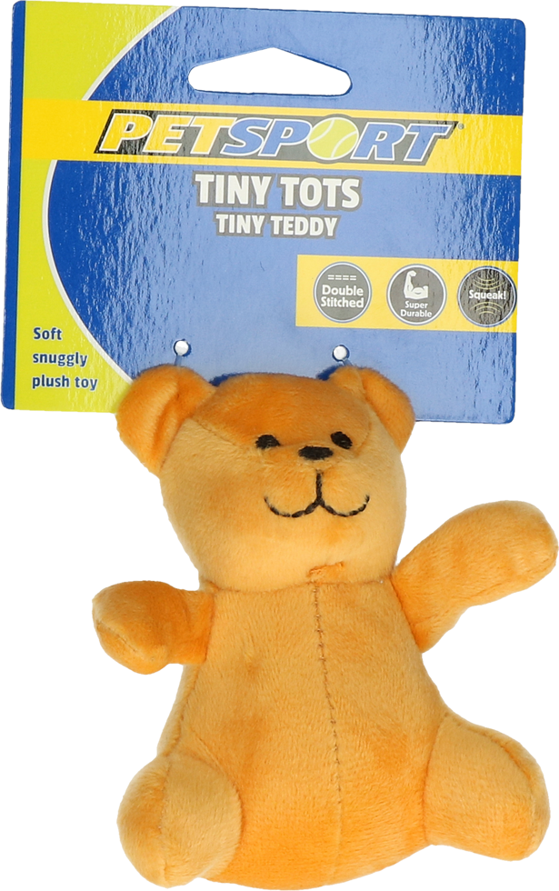 Petsport Tiny Tots Teddy jouet en peluche pour chien Marron