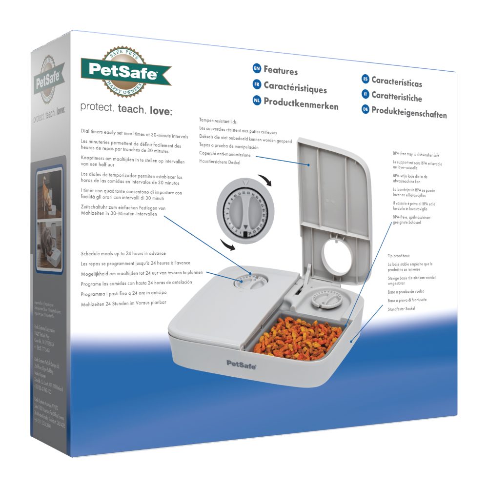 Automatic 2 Meal Pet Feeder voerautomaat 2x355 ml
