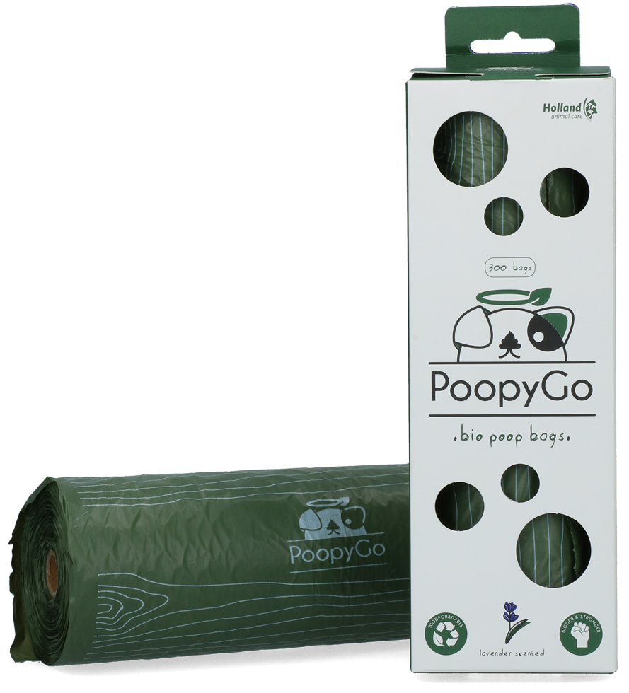 PoopyGo Eco friendly poepzakjes tissue box lavendelgeur 300 stuks