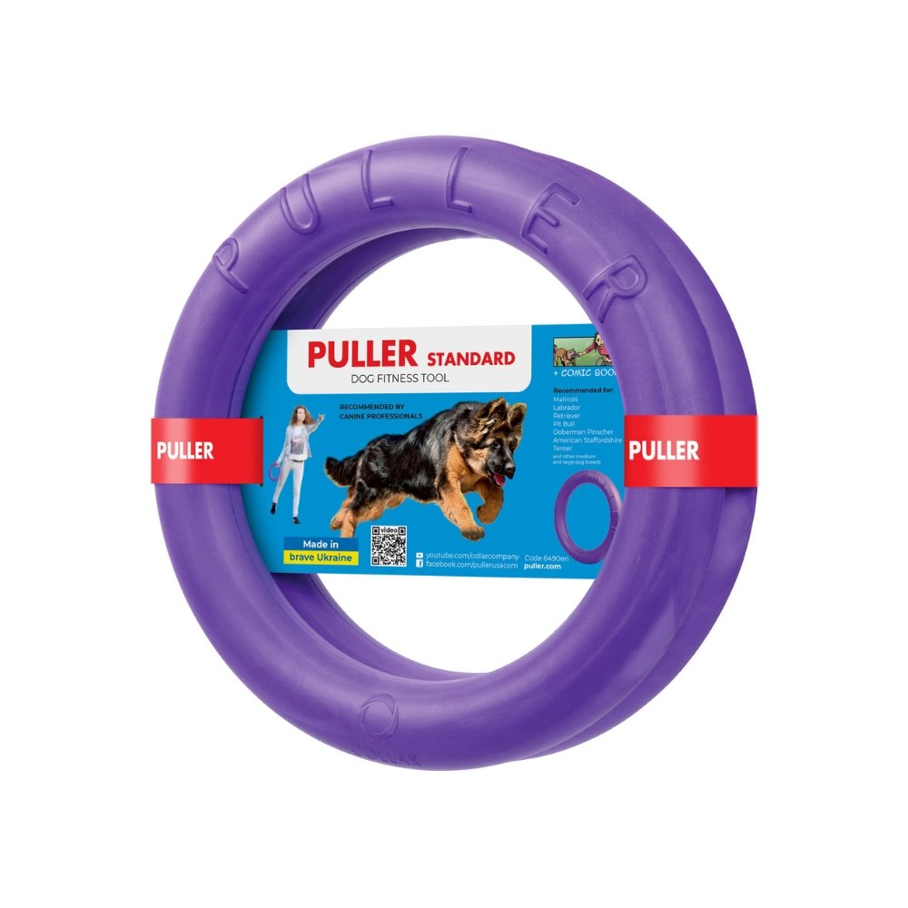 Puller Dog Fitness Tool apporteerspeelgoed nylon/kunststof/silumin drijvend 28 cm