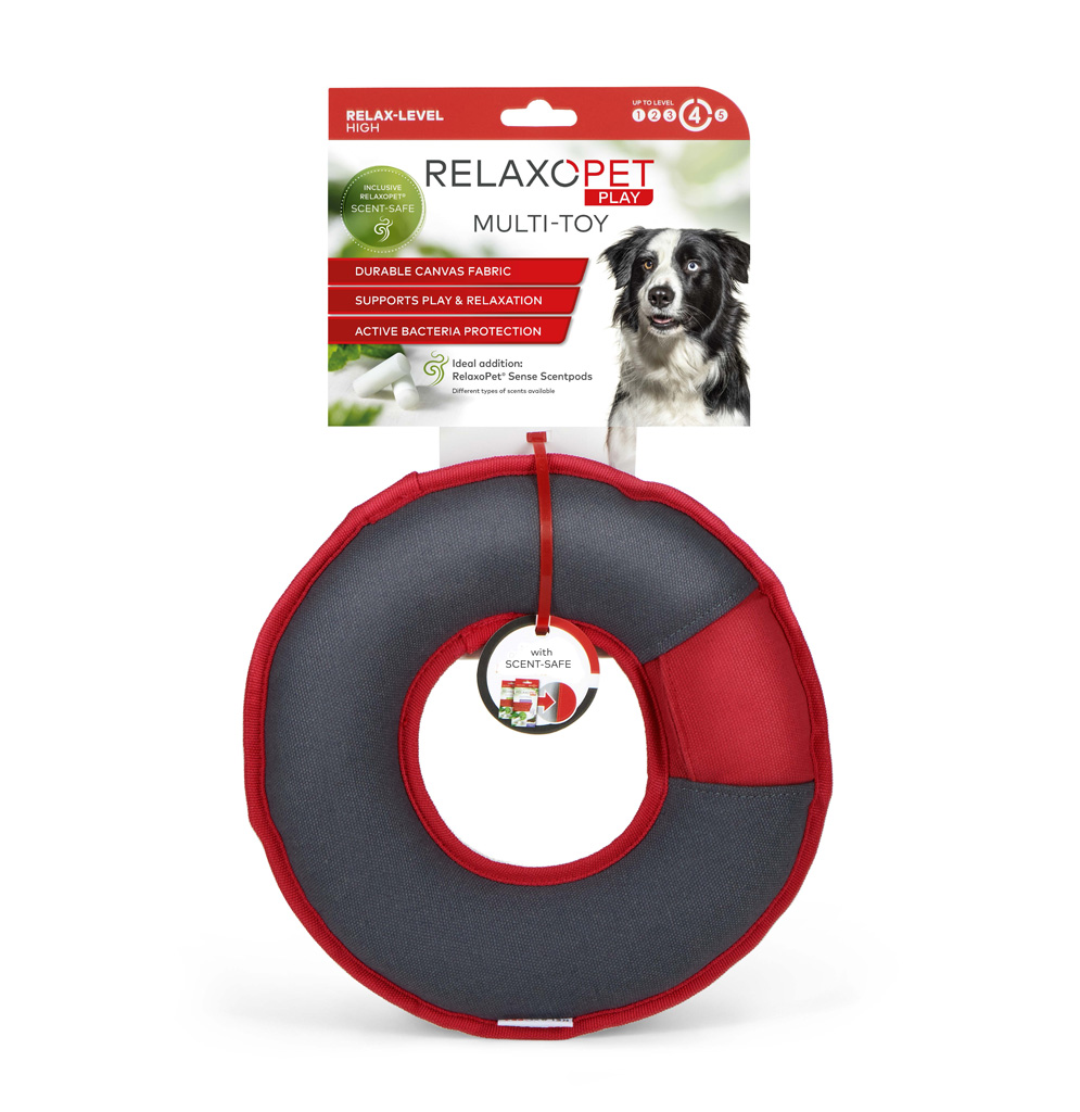 RelaxoPet Play Multi-Ring Hundespielzeug mit Duftfach