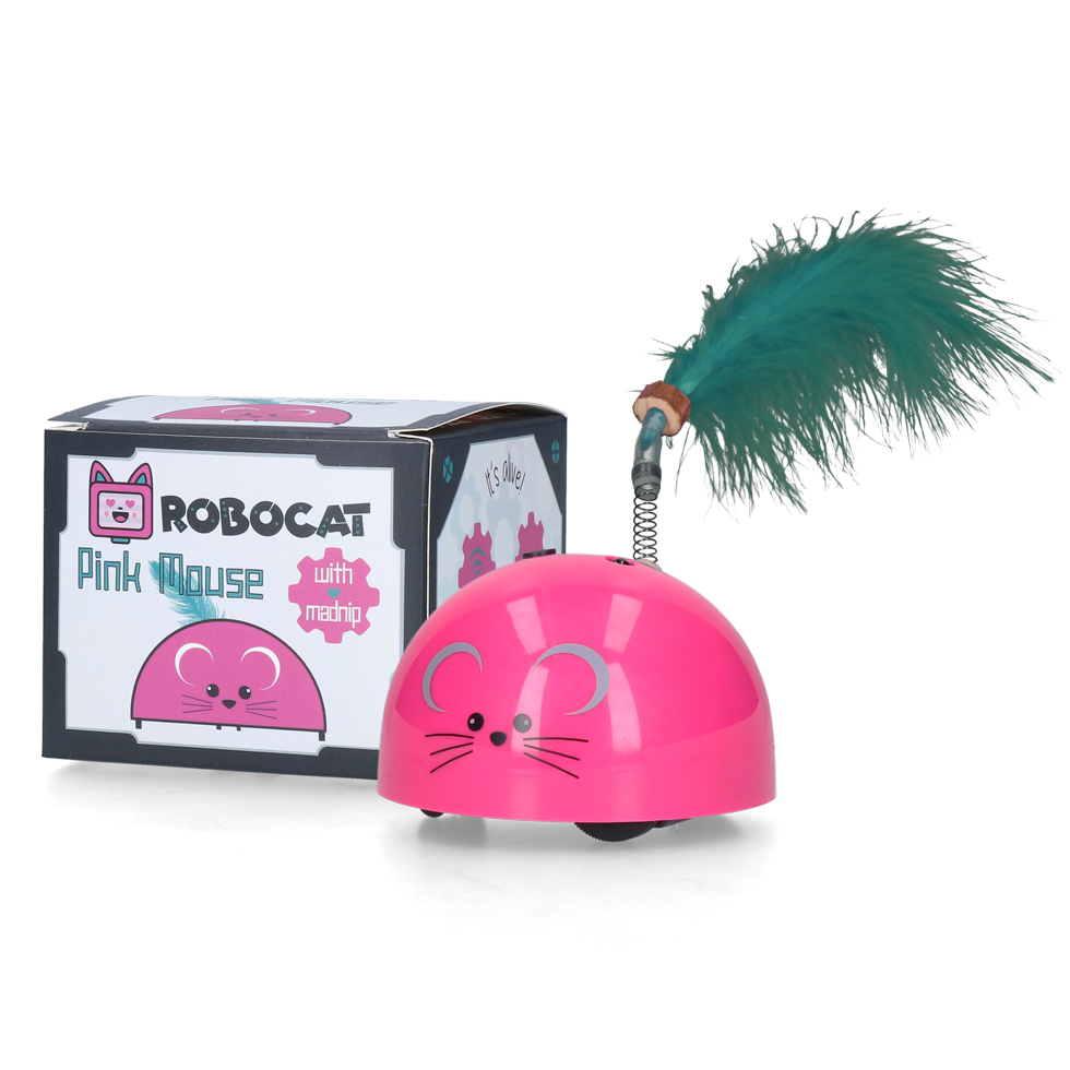 Robocat Souris rose jouet interactif pour chat
