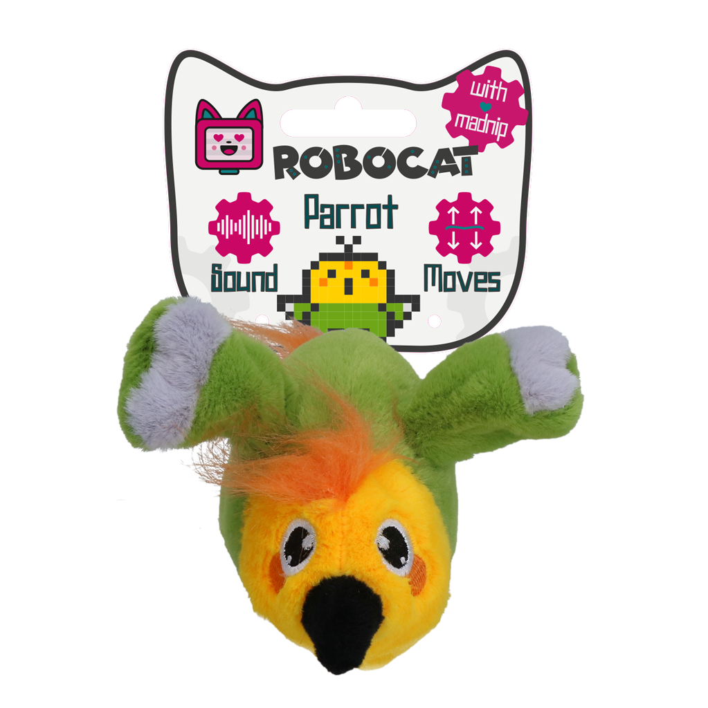 Robocat Papegaai interactief kattenspeelgoed met geluid