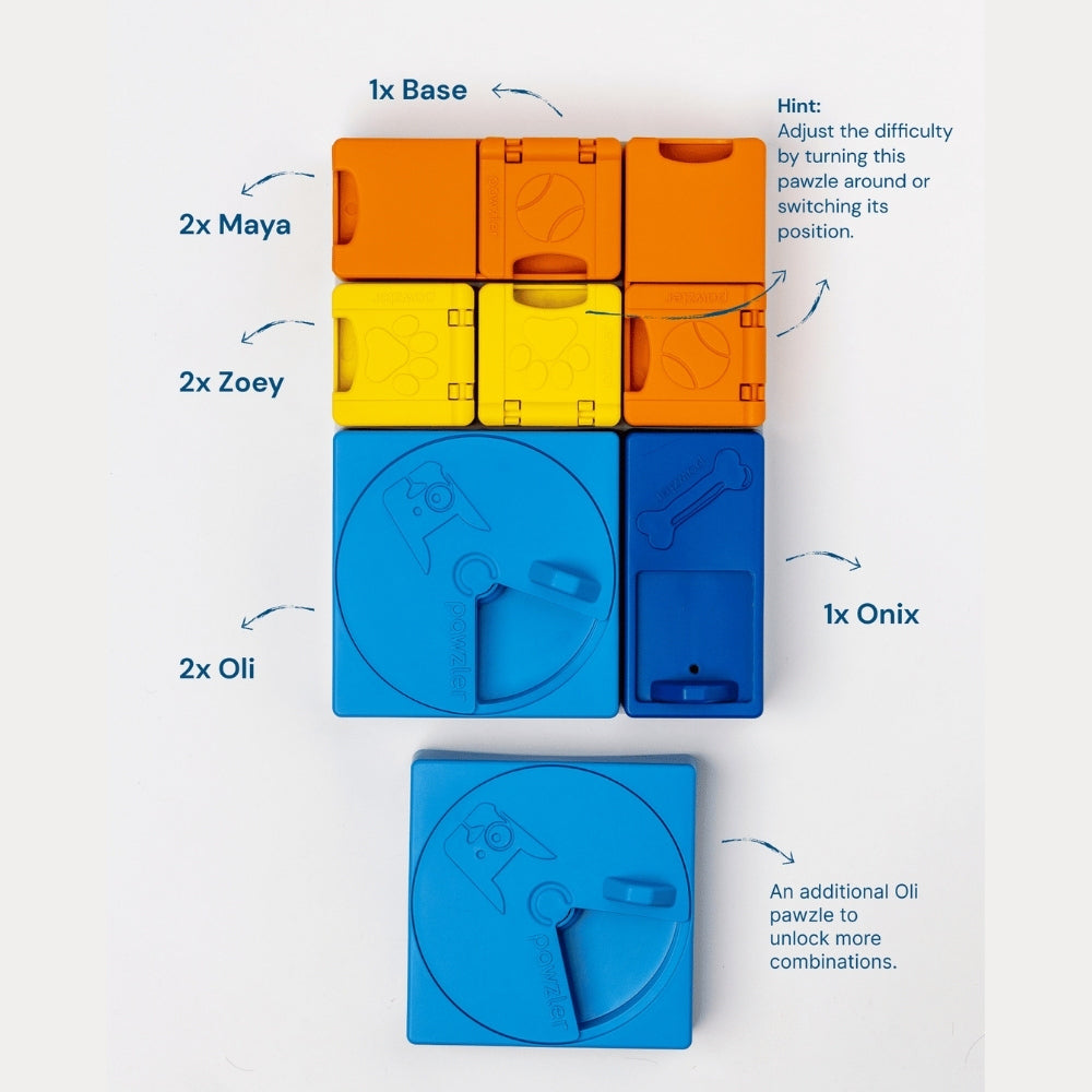 Pawzler Rainbow Set intelligentiespel voedselveilig recyclebaar