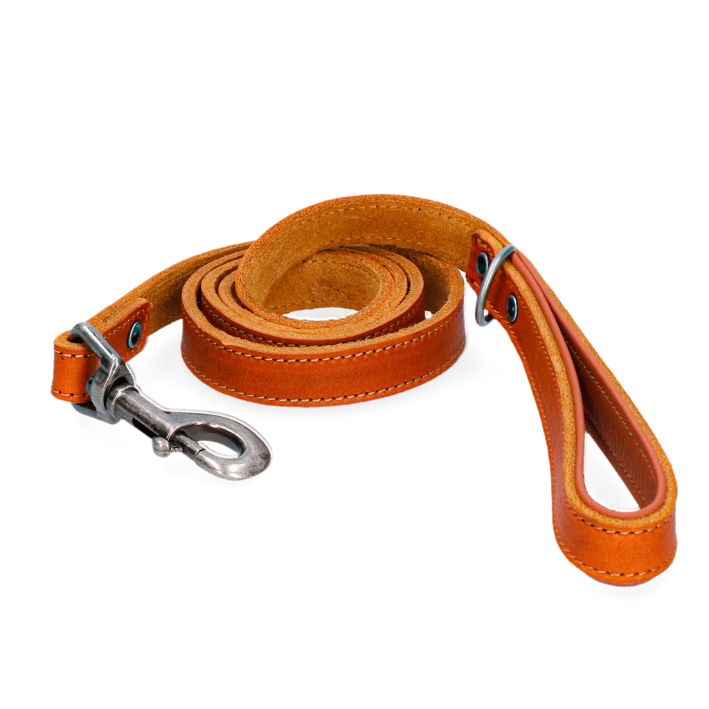 Spotted! Pro lederen hondenlijn Cognac 130 cm