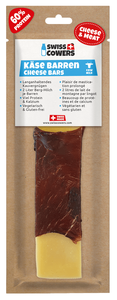 SwissCowers Cheese Bars Black Angus L kaaskauwstaaf met rundvlees