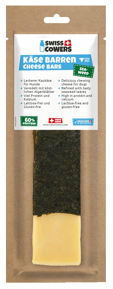 SwissCowers Cheese Bars Seaweed L bâton à mâcher aux algues