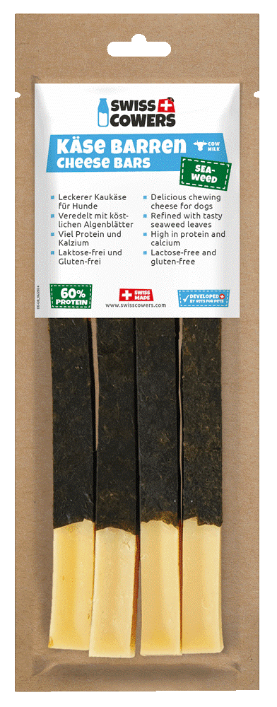 SwissCowers Cheese Bars Seaweed S kaaskauwstaaf met zeewier