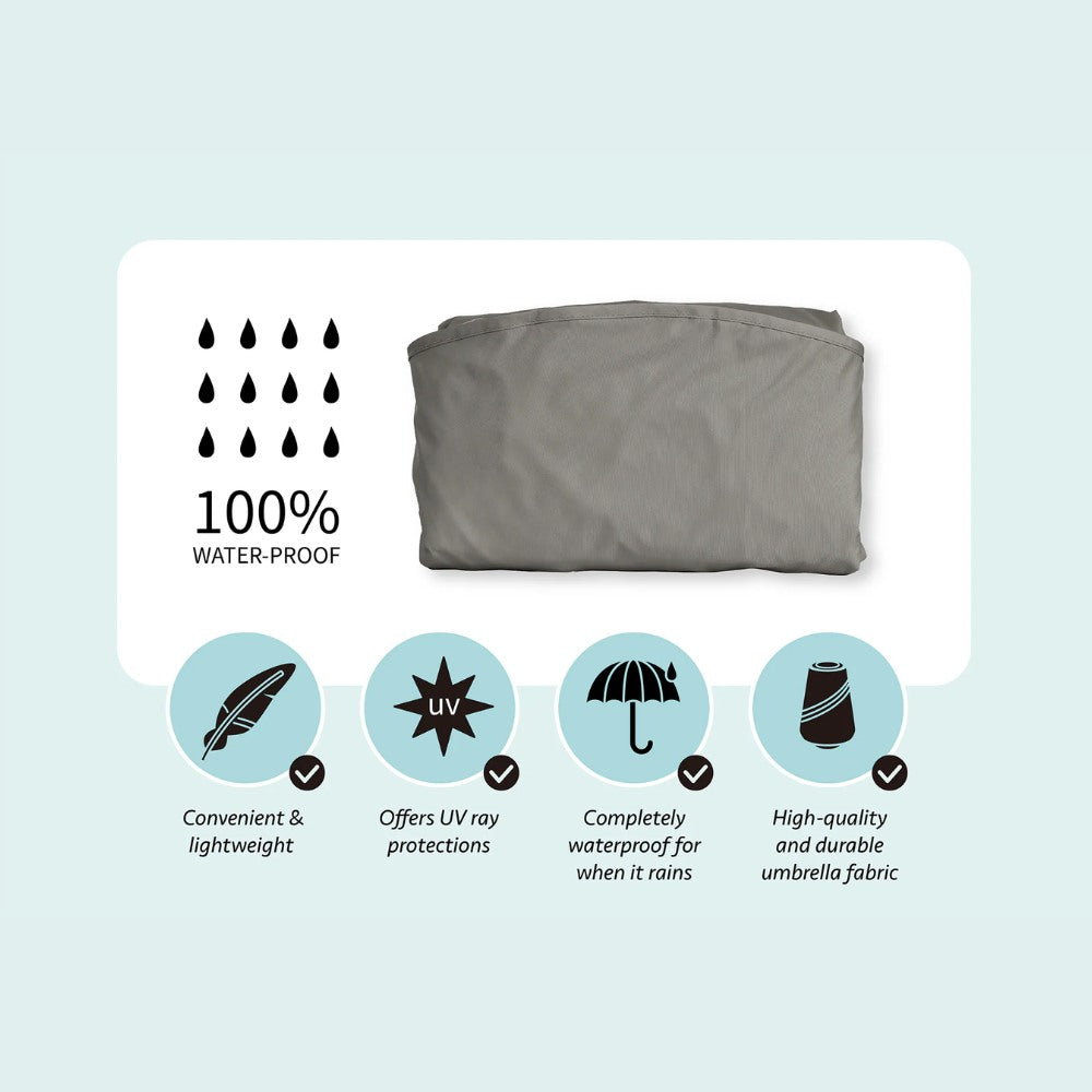 FikaGo Rain Cover regenhoes polyester/PVC Large Grey