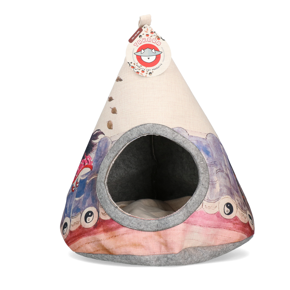 Takara Tipi Yin Yang Katzen-Tipi mit Kissen