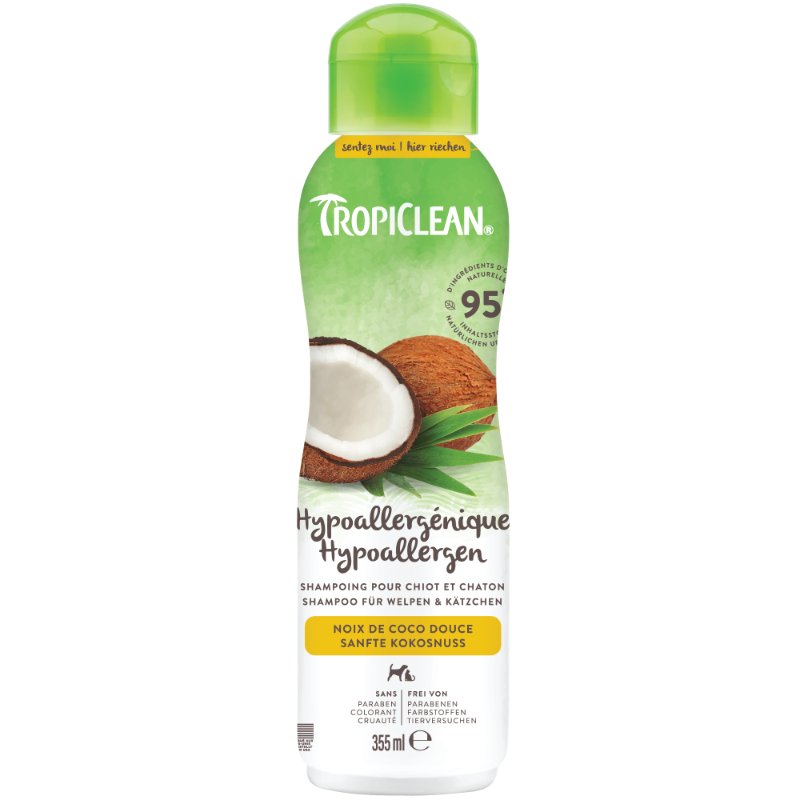 TropiClean Hypoallergenic shampoo kokos hond en kat 355 ml