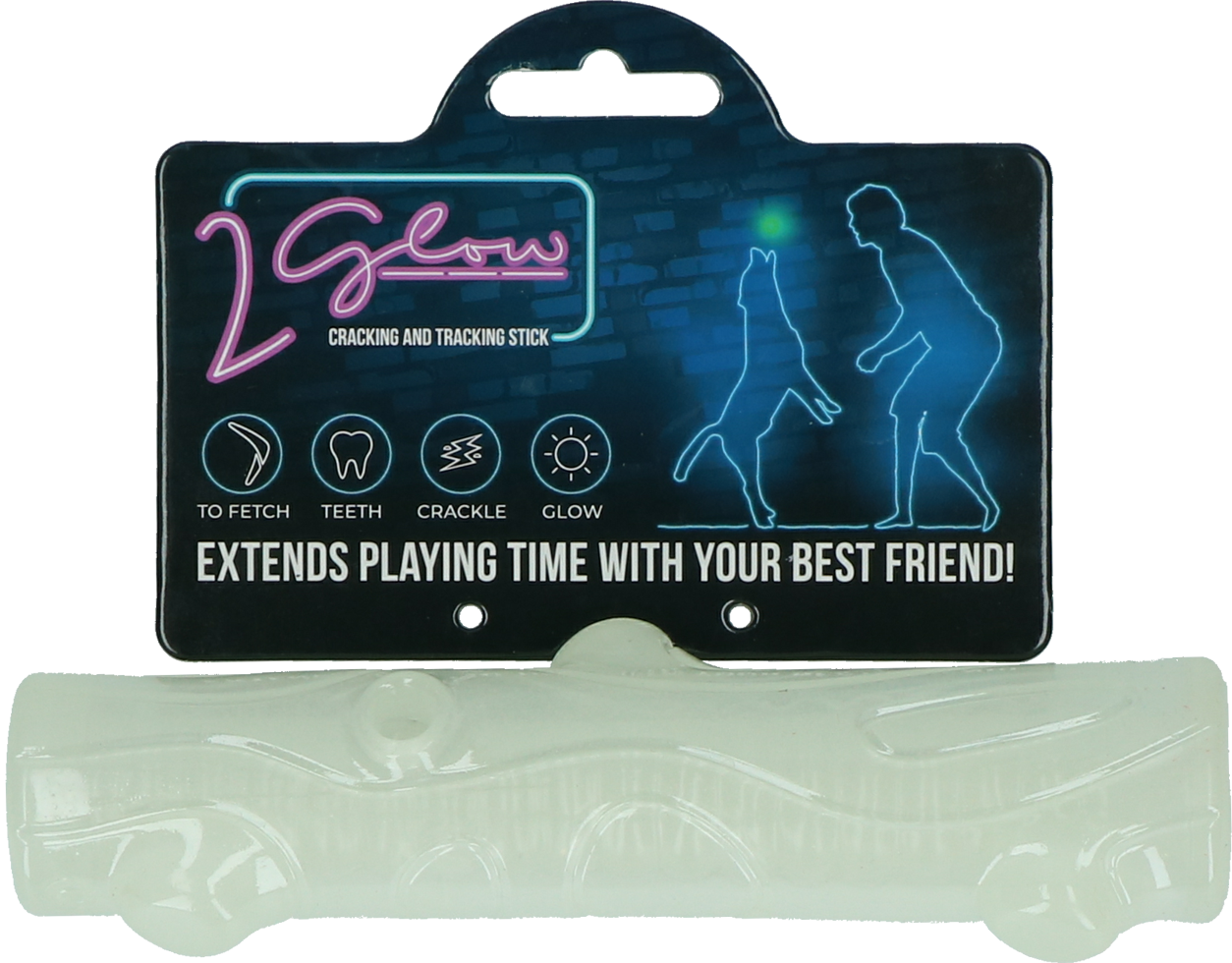 2 Glow Cracking & Tracking Stick kauwspeelgoed glow in the dark