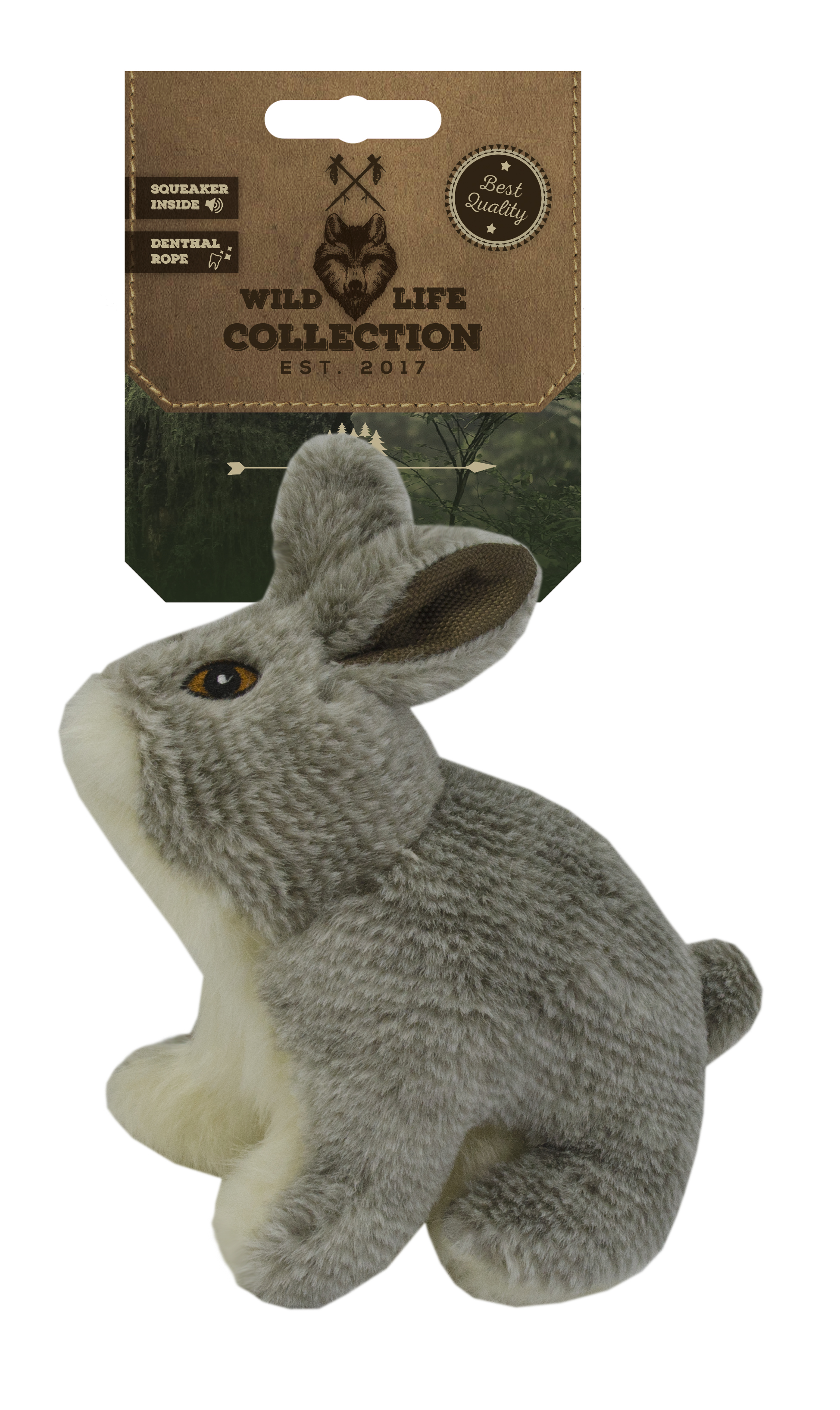 Wild Life Collection Dog Lapin peluche pour chien