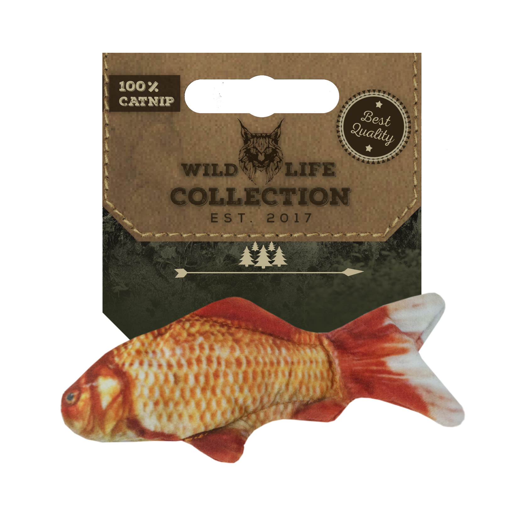Wild Life Collection Cat Goldfisch Katzenspielzeug mit Katzenminze