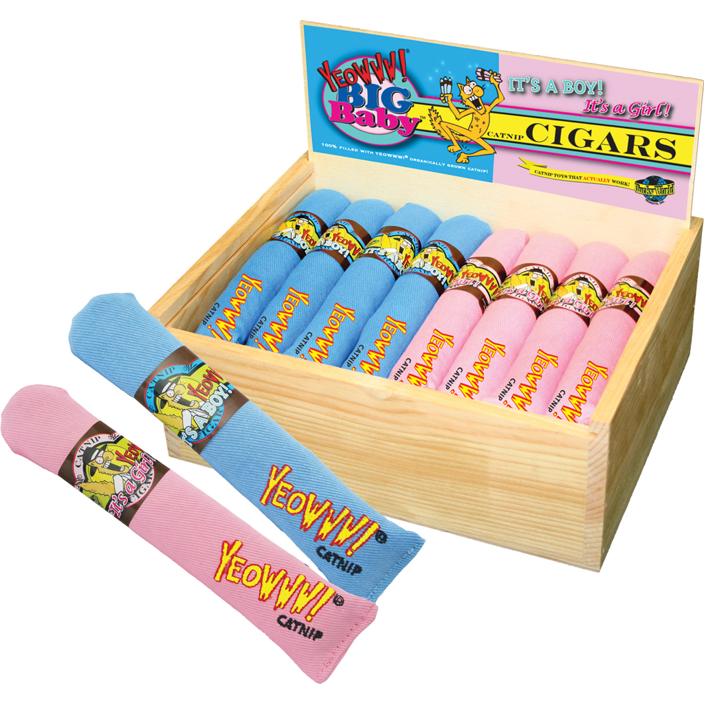 Yeowww! Cigar Box Big Baby 24 catnip sigaren kattenspeeltjes