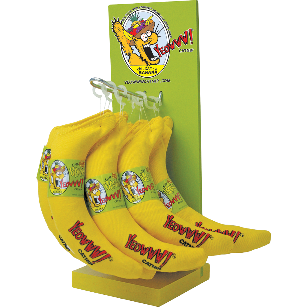 Yeowww! Chi-Cat-A Banana lot de 12 bananes herbe à chats