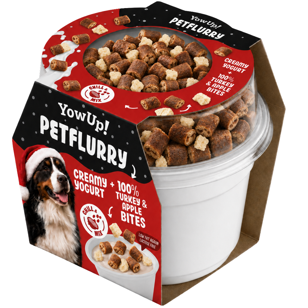 YowUp! Pet Flurry Dinde & Pomme snack pour chien Édition Noël 2026