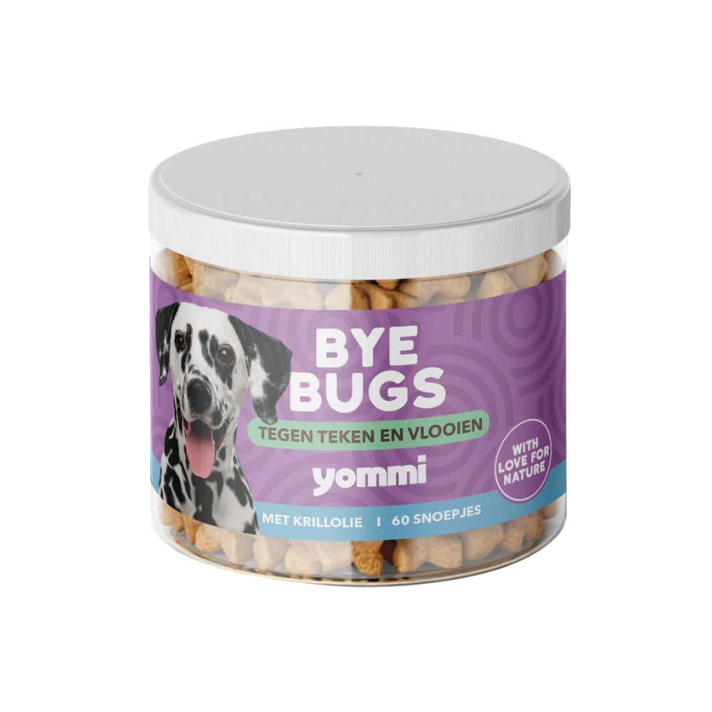 Yommi Bye Bugs Tegen teken en vlooien hond supplement 60 supplementen