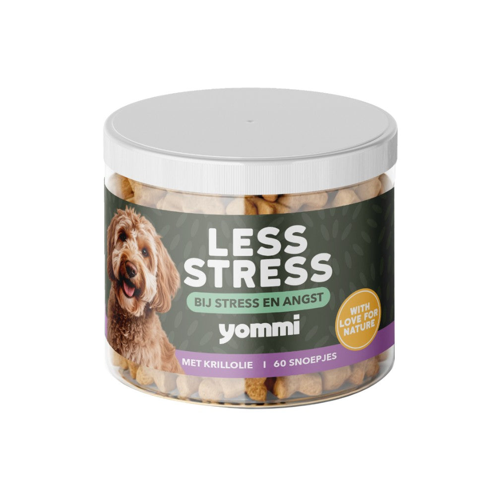 Yommi Less Stress kalmerend supplement hond 60 supplementen