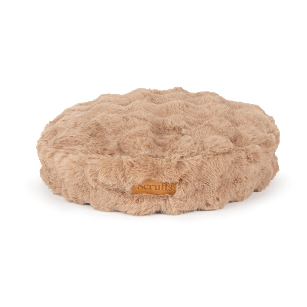 Scruffs kattenbed Alpine Taupe ⌀ 50 cm - luxe imitatie konijnenbont