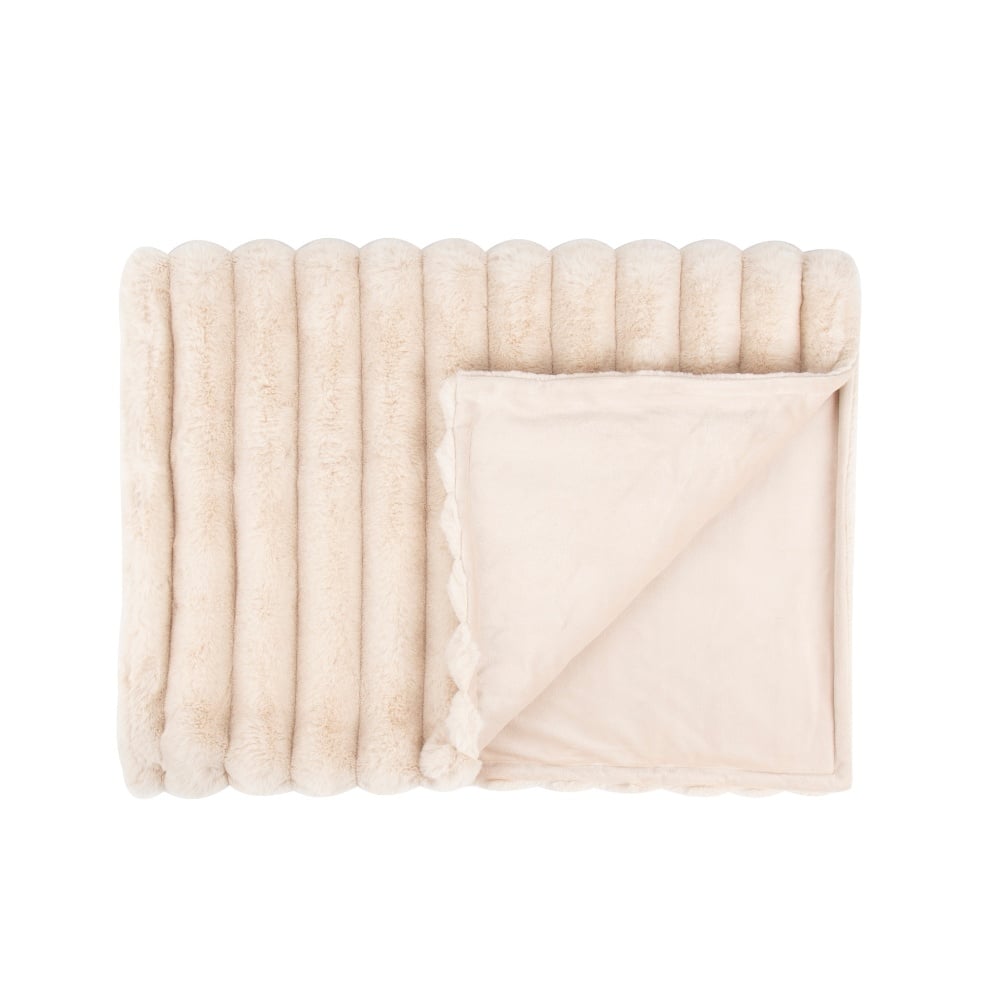 Scruffs Aspen Deken Cream 110×75 cm – Zachte Imitatie Konijnenbont