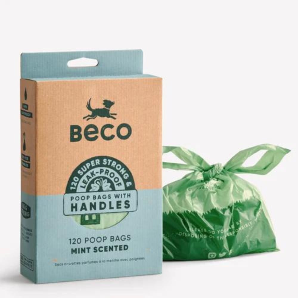 Poop Bags Recycled - Minzduft - mit Griffen (120)