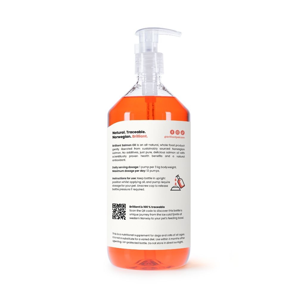 Brilliant Zalmolie Salmon Oil Original 1000 ml – 100% natuurlijk