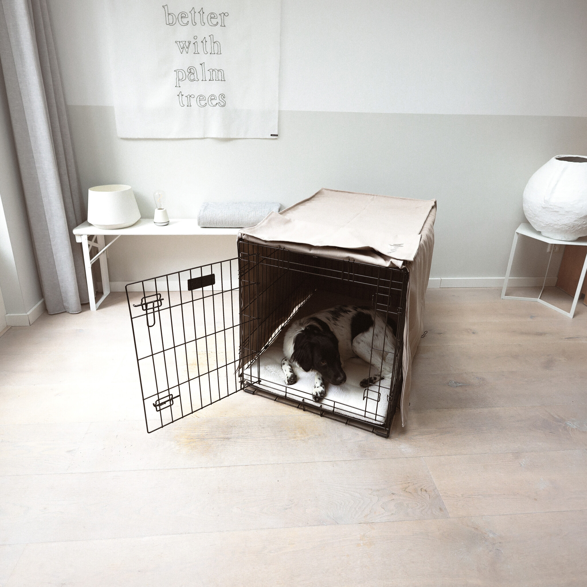 District 70 Hondenbench Hoes CRATE Cover Small – Sand