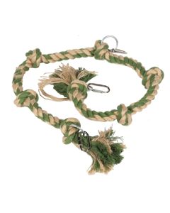 HAPPY PET Touwbrug Perch 60×1 cm – Bruin/Groen