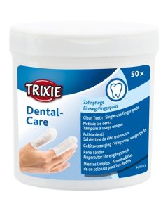 TRIXIE Vingerpads Dental Care 50 stuks – Voor honden en katten